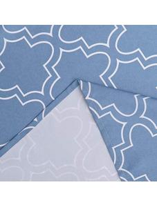 AooHome 60 Inch Round Table Cloth - Blue Washable Polyester Tablecloths Decorative Fabric Table Cover for Dining Table, 