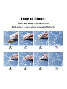 AooHome Quatrefoil Design Rectangular Tablecloth, Fabric Spill-Proof Water Repellent Large Size Table Cover for Holiday 