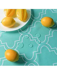 AooHome Geometric Decorative Rectangular Tablecloth, Fabric Spill-Proof Water Repellent Large Size Table Cover for Holid