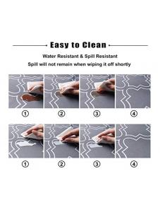 AooHome 60 Inch Round Table Cloth - Light Grey Washable Polyester Tablecloths Decorative Fabric Table Cover for Dining T