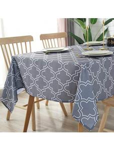 AooHome Geometric Decorative Rectangular Tablecloth, Fabric Spill-Proof Water Repellent Large Size Table Cover for Holid
