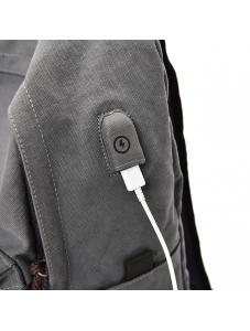 AooHome Grey Classical Basic Travel Backpack For School Water Resistant Bookbag