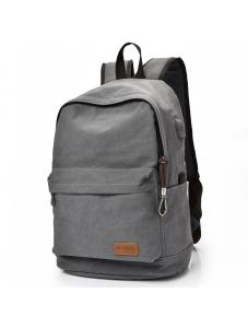AooHome Grey Classical Basic Travel Backpack For School Water Resistant Bookbag
