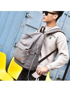 AooHome Grey Classical Basic Travel Backpack For School Water Resistant Bookbag