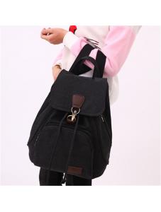 AooHome Travel Canvas Backpack for Women Vintage Black Aesthetic Backpack for School
