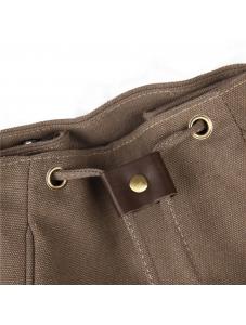 AooHome Travel Canvas Backpack for Women Vintage Khaki Aesthetic Backpack for School