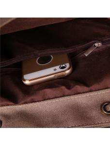 AooHome Travel Canvas Backpack for Women Vintage Khaki Aesthetic Backpack for School