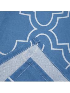 AooHome Blue Geometric Cloth Napkins 17x17 inch Washable Polyester Dinner Napkins