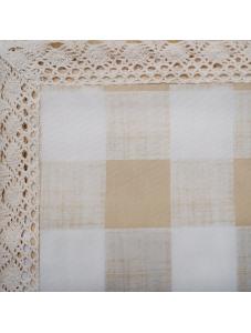 AooHome Beige Plaid Cloth Napkins 17x17 inch Washable Polyester Dinner Napkins
