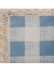 AooHome Light Blue Plaid Cloth Napkins 17x17 inch Washable Polyester Dinner Napkins