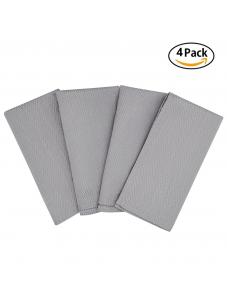 AooHome Grey Cloth Napkins 17x17 inch Washable Polyester Dinner Napkins