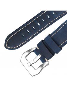 AooHome Black Genuine Leather watch Band 22mm Quick Release Strap Wristband