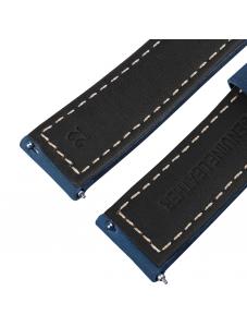 AooHome Black Genuine Leather watch Band 22mm Quick Release Strap Wristband