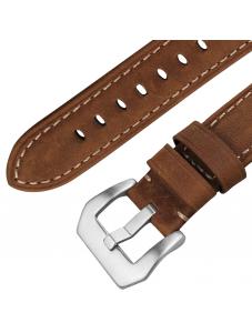 AooHome Brown Genuine Leather watch Band 22mm Quick Release Strap Wristband