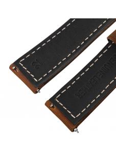 AooHome Brown Genuine Leather watch Band 22mm Quick Release Strap Wristband