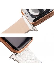 AooHome White Glitter Sparky Bands Sequins Replacement for Apple Watch Band