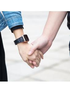 AooHome Black Glitter Sparky Bands Sequins Replacement for Apple Watch Band