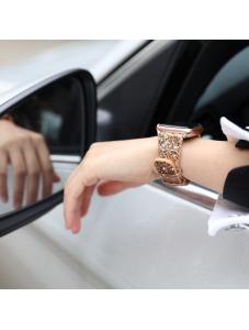 AooHome Rose Golden Glitter Sparky Bands Sequins Replacement for Apple Watch Band