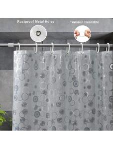 AooHome 10G EVA 3D Circle Pattern Shower Curtain Liner 72 x 72 inches