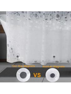 AooHome 10G EVA 3D Circle Pattern Shower Curtain Liner 72 x 72 inches